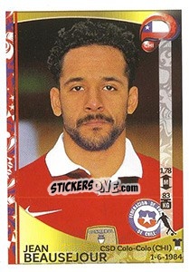Sticker Jean Beausejour - Copa América Centenario. USA 2016 n. 341 - Panini