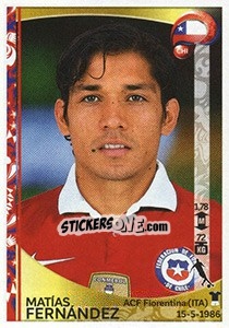 Sticker Matías Fernández - Copa América Centenario. USA 2016 - Panini