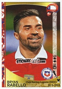 Sticker Bryan Rabello - Copa América Centenario. USA 2016 n. 344 - Panini