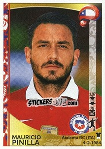Sticker Mauricio Pinilla - Copa América Centenario. USA 2016 n. 348 - Panini