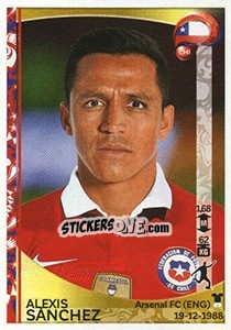 Sticker Alexis Sánchez - Copa América Centenario. USA 2016 n. 349 - Panini