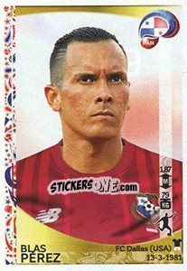Sticker Blas Pérez - Copa América Centenario. USA 2016 n. 369 - Panini