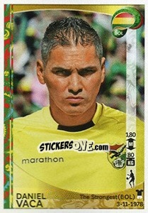 Cromo Daniel Vaca - Copa América Centenario. USA 2016 - Panini