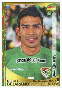 Sticker Diego Bejarano - Copa América Centenario. USA 2016 n. 385 - Panini