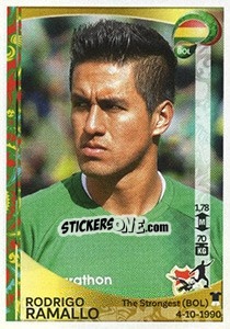 Sticker Rodrigo Ramallo - Copa América Centenario. USA 2016 n. 397 - Panini