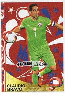 Cromo Claudio Bravo - Copa América Centenario. USA 2016 - Panini