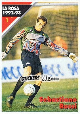 Cromo Sebastiano Rossi - Milan 1992-1993 n. 1 - Masters Cards