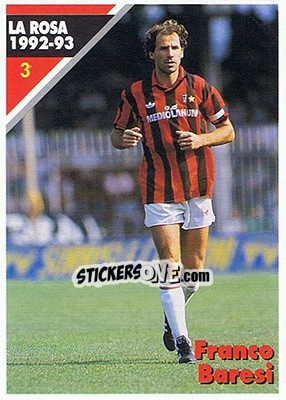 Sticker Franco Baresi - Milan 1992-1993 - Masters Cards