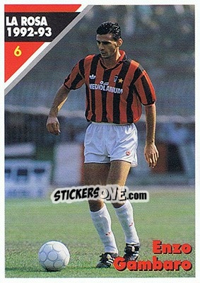 Sticker Enzo Gambaro - Milan 1992-1993 n. 6 - Masters Cards