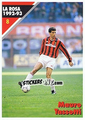 Figurina Mauro Tassotti - Milan 1992-1993 - Masters Cards