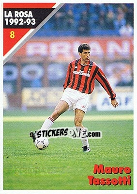 Sticker Mauro Tassotti - Milan 1992-1993 n. 8 - Masters Cards