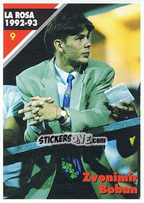 Sticker Zvonimir Boban - Milan 1992-1993 - Masters Cards
