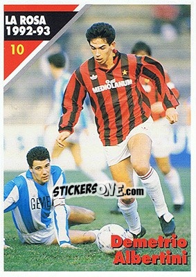 Sticker Demetrio Albertini - Milan 1992-1993 - Masters Cards