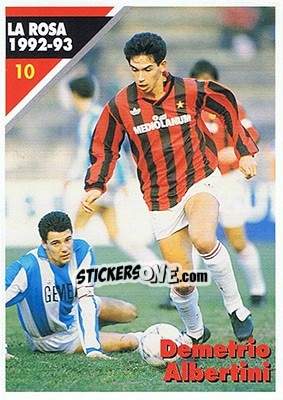 Sticker Demetrio Albertini - Milan 1992-1993 n. 10 - Masters Cards