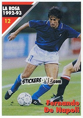 Figurina Fernando De Napoli - Milan 1992-1993 - Masters Cards
