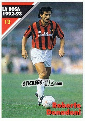 Sticker Roberto Donadoni - Milan 1992-1993 n. 13 - Masters Cards