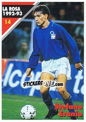 Sticker Stefano Eranio - Milan 1992-1993 n. 14 - Masters Cards