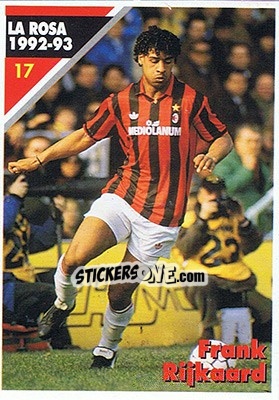 Sticker Frank Rijkaard - Milan 1992-1993 n. 17 - Masters Cards