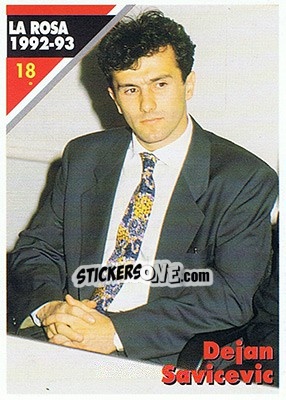 Sticker Dejan Savicevic - Milan 1992-1993 - Masters Cards