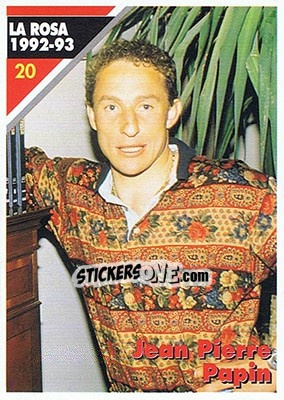 Sticker Jean Pierre Papin - Milan 1992-1993 n. 20 - Masters Cards