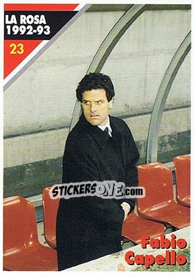 Sticker Fabio Capello - Milan 1992-1993 n. 23 - Masters Cards