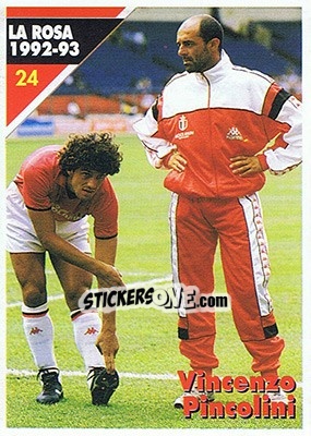Cromo Vincenzo Pincolini - Milan 1992-1993 n. 24 - Masters Cards