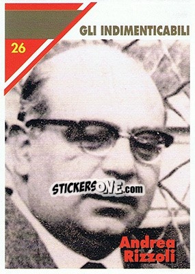 Sticker Andrea Rizzoli - Milan 1992-1993 - Masters Cards