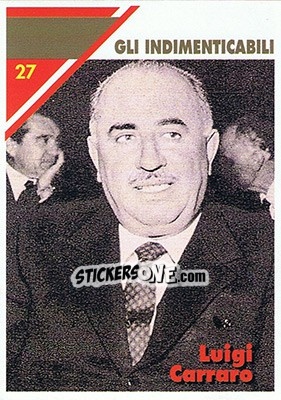 Sticker Luigi Carraro - Milan 1992-1993 - Masters Cards
