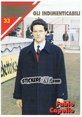 Figurina Fabio Capello - Milan 1992-1993 - Masters Cards