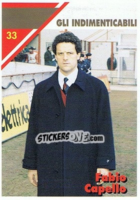 Sticker Fabio Capello - Milan 1992-1993 n. 33 - Masters Cards