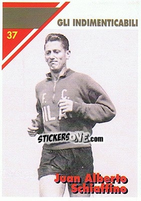 Sticker Juan Alberto Schiaffino - Milan 1992-1993 n. 37 - Masters Cards