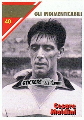 Sticker Cesare Maldini - Milan 1992-1993 - Masters Cards