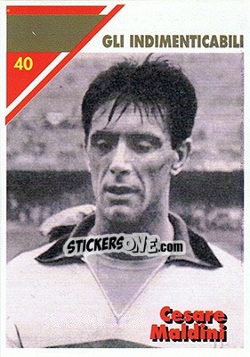Sticker Cesare Maldini - Milan 1992-1993 n. 40 - Masters Cards