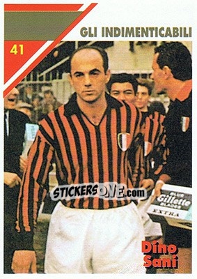Sticker Dino Sani - Milan 1992-1993 - Masters Cards