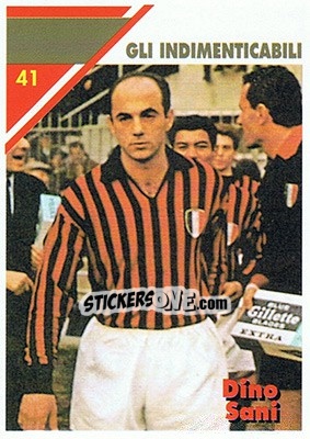 Sticker Dino Sani - Milan 1992-1993 n. 41 - Masters Cards