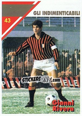 Figurina Gianni Rivera - Milan 1992-1993 - Masters Cards