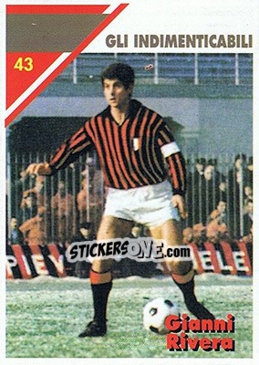 Sticker Gianni Rivera - Milan 1992-1993 n. 43 - Masters Cards