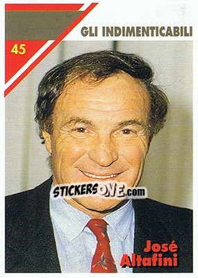 Sticker José Altafini - Milan 1992-1993 n. 45 - Masters Cards