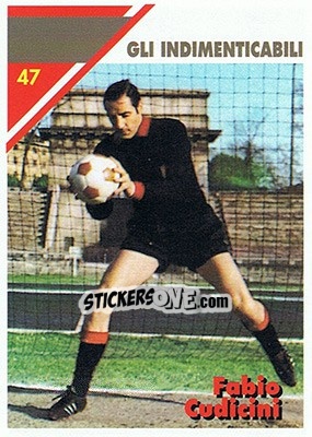 Sticker Fabio Cudicini - Milan 1992-1993 - Masters Cards