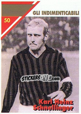 Sticker Karl Heinz Schnellinger - Milan 1992-1993 n. 50 - Masters Cards