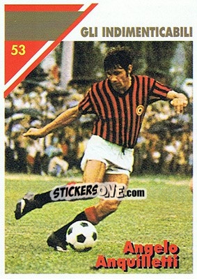 Figurina Angelo Anquilletti - Milan 1992-1993 - Masters Cards
