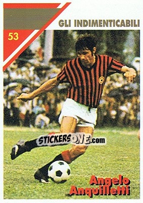 Sticker Angelo Anquilletti - Milan 1992-1993 n. 53 - Masters Cards