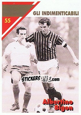 Sticker Albertino Bigon - Milan 1992-1993 n. 55 - Masters Cards