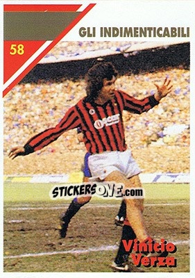 Sticker Vinicio Verza - Milan 1992-1993 - Masters Cards