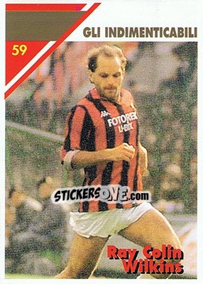 Figurina Ray Colin Wilkins - Milan 1992-1993 - Masters Cards