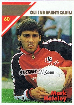 Sticker Mark Hateley - Milan 1992-1993 n. 60 - Masters Cards