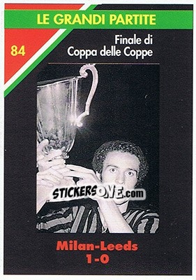 Sticker Milan-Leeds 1-0  16.05.1973 - Milan 1992-1993 n. 84 - Masters Cards