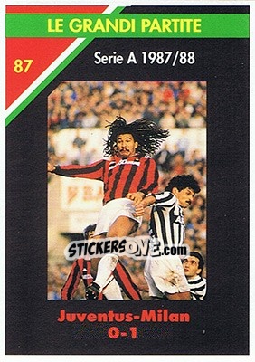 Figurina Juventus-Milan 0-1  10.12.1988