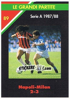 Sticker Napoli-Milan 2-3  01.05.1988