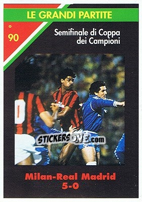 Figurina Milan-Real Madrid 5-0  19.04.1989